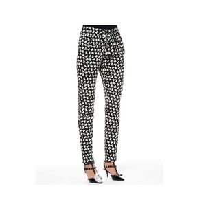 RED Valentino Bow-Print Slim Ankle Pants